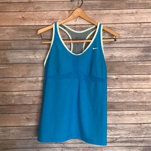 Nike Dri-fit blue sleeveless work out tank top
